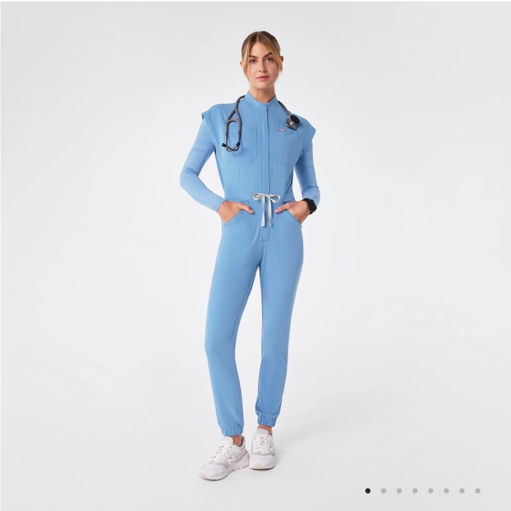 Figs Ceil Blue Scrub Jumpsuit